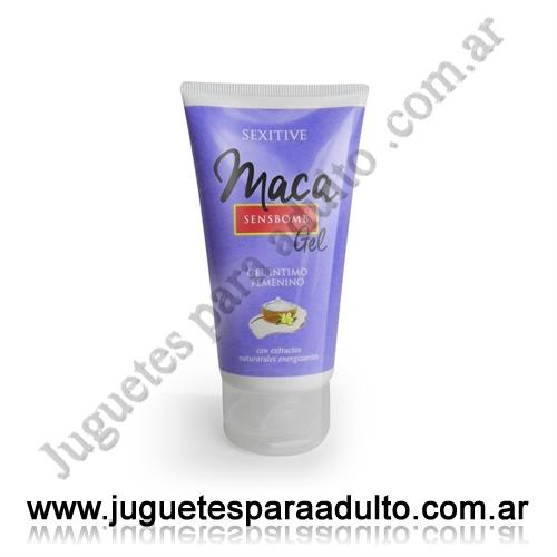 Aceites y lubricantes, Lubricantes sexitive, Gel Intimo Sens Bomb Maca 70 grs